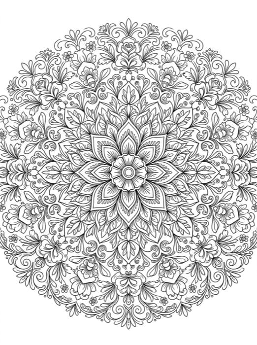 Çiçek açan mandala
